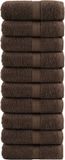 vidaXL Premium washandjes SOLUND 10 stuks bruin 30x30 cm 600 g/m²