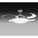 FANAWAY Evo 2 Endure plafondventilator met licht en afstandsbediening, 60 W, chroom, diameter 122 cm, ingeklapt 48 cm
