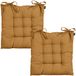 Mica Decorations Coussin de chaise Paddy Matelas - 2x - Cognac Brun - 46 x 46 x 7 cm