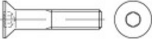 TOOLCRAFT Vis à tête fraisée M8 30 mm Six pans creux (Allen) Inox A2 100 pièce(s)