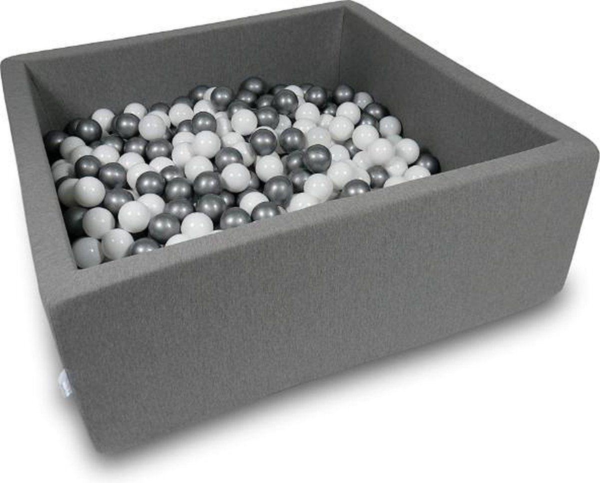Viking Choice Ballenbak - 110x110cm - Donkergrijs - Incl. 600 Ballen