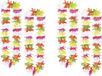 Merkloos Bloemenslinger/Hawaii krans - 12x - Gekleurd - 50 cm - Plastic - Hawaii Thema Feestje