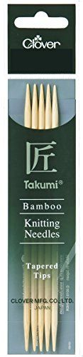 Clover Takumi Bamboo Double Ended Knitting Needles Set - 20cm x 3.50mm