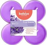Bolsius 48 stuks Bolsius lavendel - lavender maxi geurtheelichtjes (8 uur) clear cups True Scents