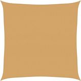 vidaXL Zonnezeil 160 g/m² vierkant 5x5 m HDPE zandkleurig