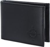 oxmox Leren portemonnee Leather RFID Protect Pocketbörse Windrose 2.0 Embossed Black zwart
