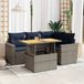 Maison Exclusive - Ensemble de meubles de jardin 5 pièces avec canapé et coussins, gris, en polyrotin