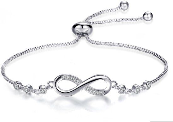 Montebello Armband Caia Infinity - Dames - Messing - Zirkonia -Symbool - Oneindig - Verstelbaar