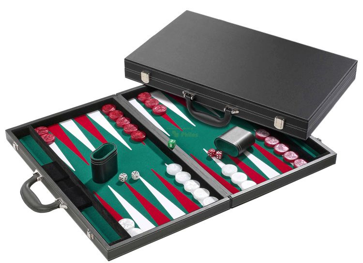 Philos Backgammon Tournament - Hout - Groen - Unisex