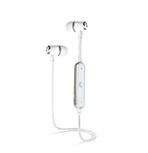 Shot Case Bluetooth hoofdtelefoon, ring voor Alcatel 1 x 2019 smartphone, draadloos, afstandsbediening, handsfree, eenkleurig, wit