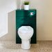 Hudson Reed Meuble WC avec cuvette Select - Vert foncé - 50 cm - Bouton de chasse d'eau chromé - Cluo
