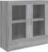 vidaXL Vitrinekast - 82,5x30,5x80 cm - bewerkt hout - grijs sonoma eiken