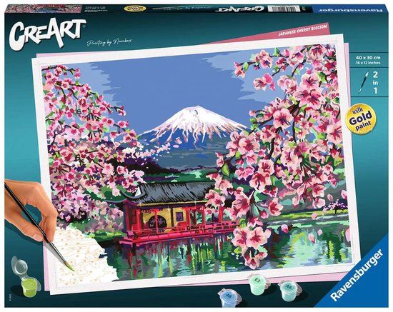 Ravensburger Malen nach Zahlen 20177 – Japanese Cherry Blossom – ab 14 Jahren
