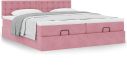 Maison Exclusive - Cadre de lit ottoman avec matelas rose 200x200 cm velours