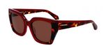 Ferragamo SF2035S Opaline bordeaux/rouge écaille 52/19/145 FEMME Lunettes de soleil