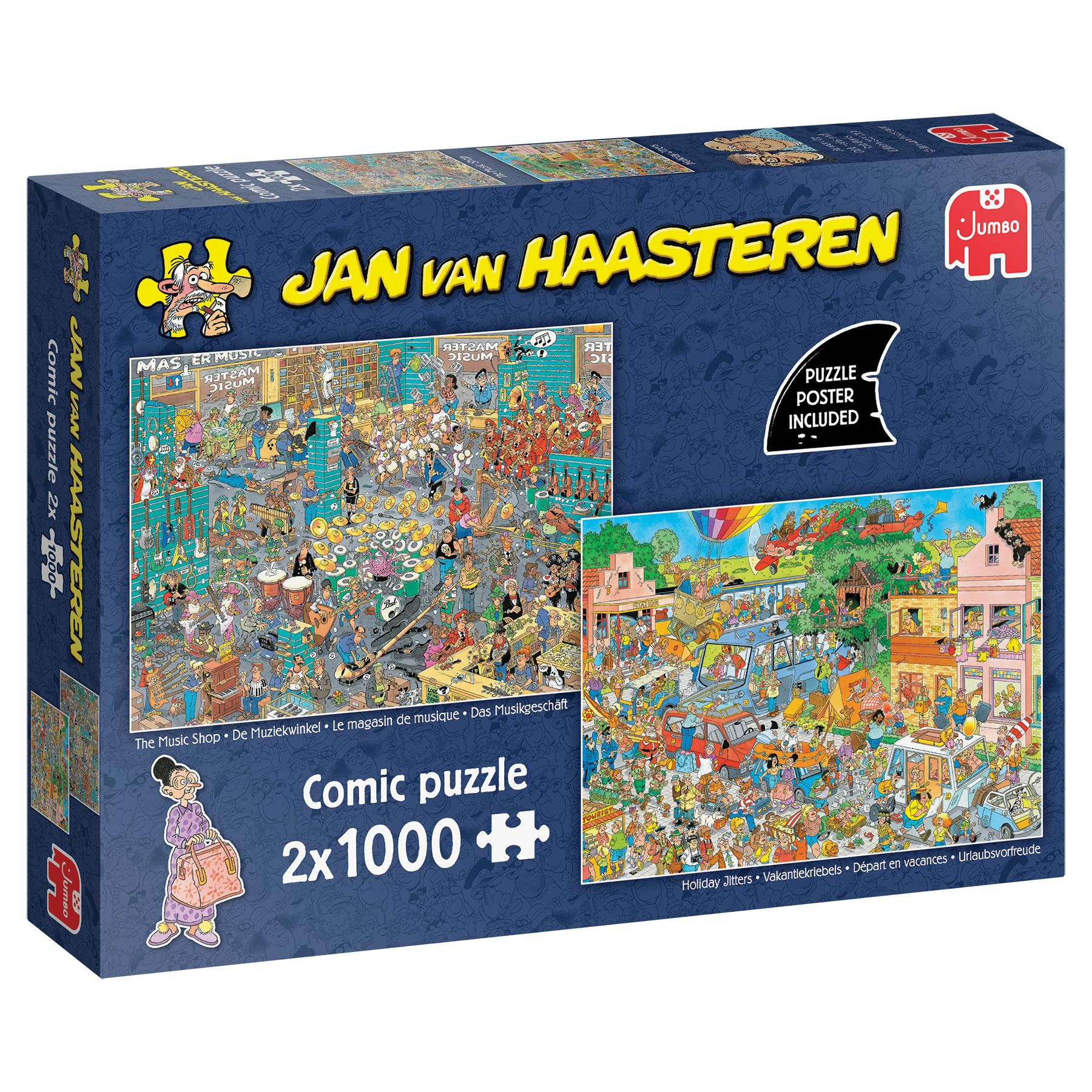 Jumbo Jan van Haasteren De Muziekwinkel & Vakantiekriebels 2 x 1000 stukjes Legpuzzel