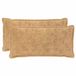 vidaXL Kussensloop - 2 stuks - Houten - Taupe - 40 x 80 cm - Nep Konijnenbont