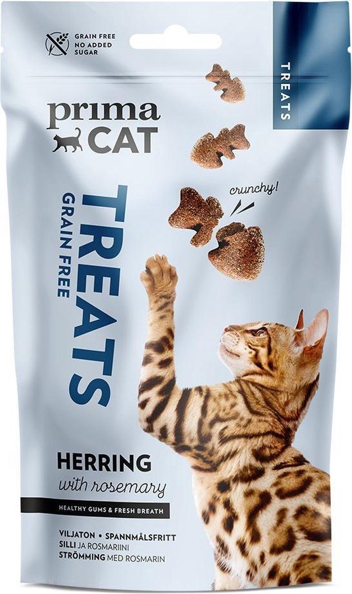 PrimaCat Graanvrij - Treats - Kattensnack - 400 Gram - Haring