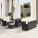 vidaXL Tuinbank Set Zwart Poly Rattan 6 Zitplaatsen