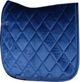Pagony Velours Zadeldek - Maat: Full - Donkerblauw - Polyester