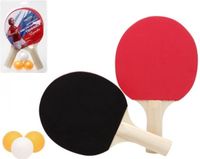 Atosa Tafeltennis batjes inclusief ballen - Tennis set compleet met 3 ballen - Buitenspeelgoed