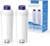 Koffiemachinefilter Delonghi Koffiemachinefilter voor Delonghi DLSC002-filter, waterfilter met actieve koolontharder, waterfilter compatibel met ECAM, Esam, ETAM, BCO, EC. (2 stuks)
