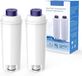 Koffiemachinefilter Delonghi Koffiemachinefilter voor Delonghi DLSC002-filter, waterfilter met actieve koolontharder, waterfilter compatibel met ECAM, Esam, ETAM, BCO, EC. (2 stuks)