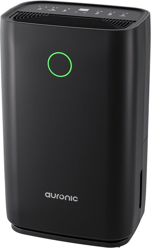 Auronic Luchtontvochtiger - Compact Series - 20L per dag - 2L Waterreservoir - Was-droog functie - Zwart