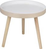 Arti Casa Ronde Bijzettafel Ø40 x 36 cm - Wit Hout