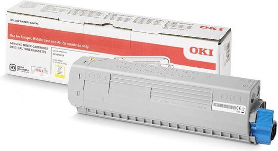 OKI 46861305 Toner Cartridge - Yellow - 1 Pack - Compatible with C834dnw/834nw/844dnw