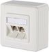 METZ CONNECT 1309120002-E Netwerkdoos Opbouw (op muur) CAT 6 2 poorten Zuiver wit