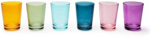 Excelsa 6-delige Portofino Vintage waterGlazen Set – Veelkleurig