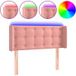 Tête de lit LED Rose 83x16x78/88 cm Velours