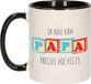 Bellatio Decorations Cadeau koffie/thee mok voor papa - zwart - liefde - keramiek - Vaderdag