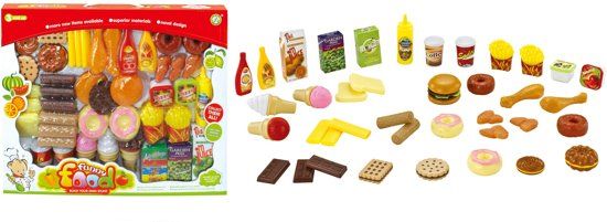 Panda - Fastfood Set Speelgoedeten 40x36 cm