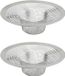 Merkloos Gootsteenzeef - kleine afvoerzeef - Badkamergootsteenzeef - Gootsteenafvoerhaarverzamelaar - Campergootsteen - Inox afvoerzeef - 9 cm - 2 stuks - Zilver