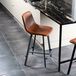 Actona Retro Barstoel Oregon PU Brandy - Stijlvol en Comfortabel