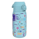ION8 Lichtgewicht Stalen Kinderwaterfles, 400 ml/13 oz, Zonder Isolatie, Lekvrij, Makkelijk te Openen, Veilige Vergrendeling, Vaatwasserbestendig, Flipdop, Draaggreep, Duurzaam, Zeemeerminnen