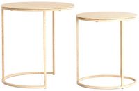 Light & Living Bijzettafel Sadar - Bruin - Ø52x46cm + Ø50x40cm - Modern