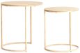 Light & Living Bijzettafel Sadar - Bruin - Ø52x46cm + Ø50x40cm - Modern
