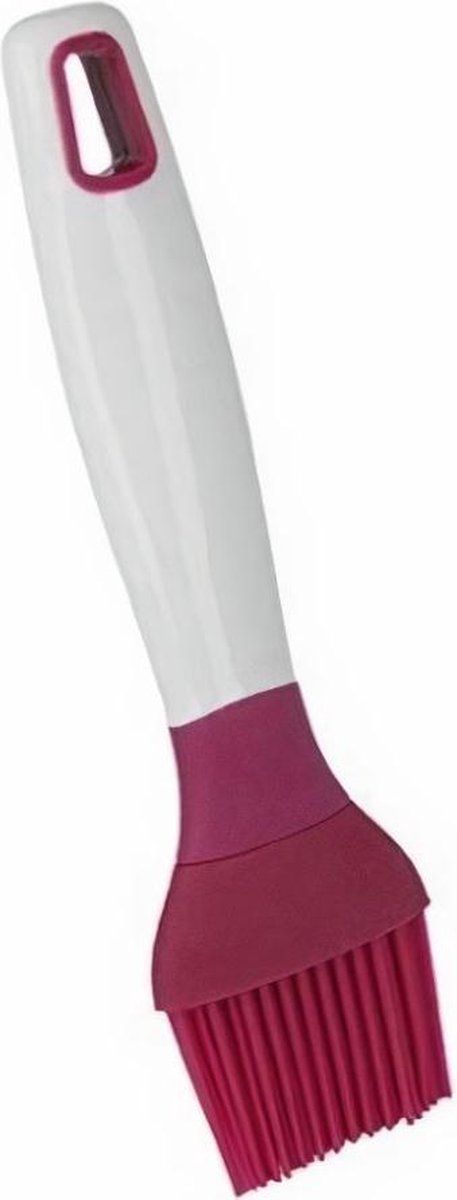 Metaltex Dolceforno bakpenseel 19 x 5 cm siliconen rood/wit