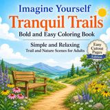 Imagine Yourself Tranquil Trails Bold and Easy Coloring Book