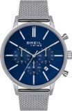 BREIL AVERY Herenhorloge Analoog Quartz Staal Blauw Zilverkleurig