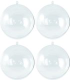 Merkloos / Sans marque Rayher Hobby Gmbh 20x Transparante hobby/DIY kerstballen 7 cm