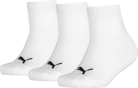 Puma Kids Quarter 3P Sokken 3-Pack - 31-34 - Wit