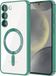Techsuit Luxury Crystal Back Cover étui avec MagSafe pour Samsung Galaxy S23 - Transparent/Vert clair