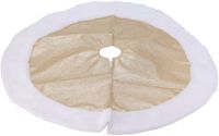 Merkloos / Sans marque Koopman International Kerstboomrok - champagne goud - metallic - D90 cm - polyester