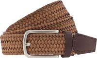 Vanzetti Leren Riem Braided Men's Belt 35 mm W85 Dark Brown