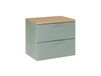Oria meuble sous-lavabo 60cm plan de toilette vert mat