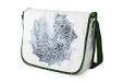 Bonamaison Digitaal bedrukte Messenger schooltas met kaki riem voor meisjes en jongens, boodschappentassen voor scholieren, schoudertassen, grootte: 29x36 cm